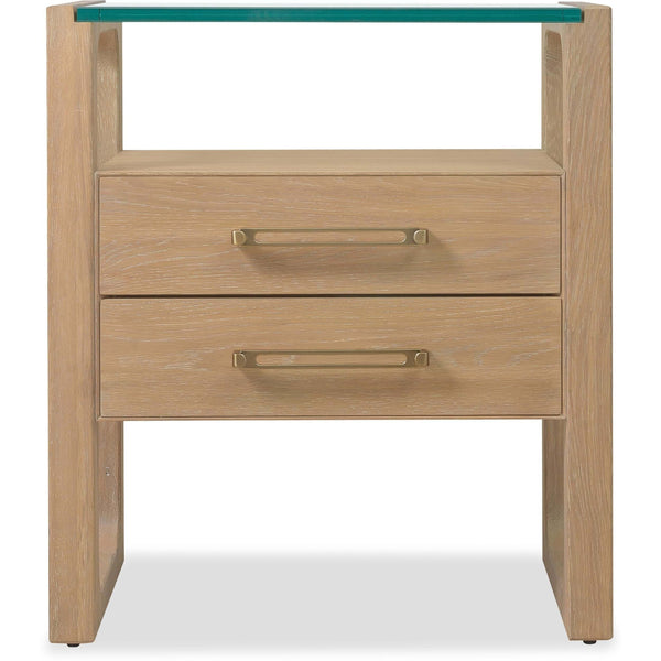 Home Fashion Banyon Bay 2 Drawer Nightstand Desert Oak