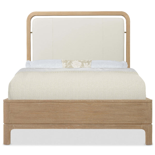 Home Fashion Banyon Bay Leather Panel Bed Sunbleached