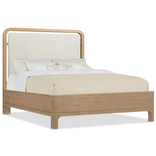 home fashion Banyon Bay Leather Panel Bed Sunbleached