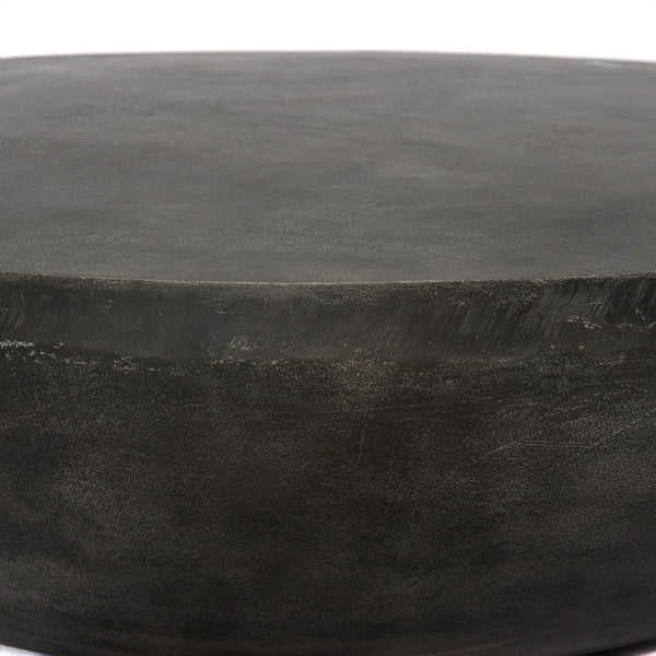 Home Fashion Basil 48" Outdoor Round Coffee Table Aged Grey By Four Hands