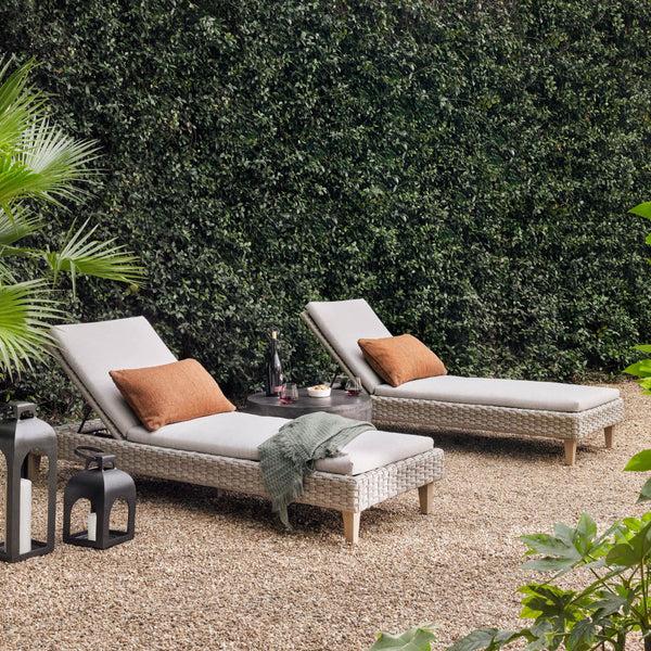 Home Fashion Basil Outdoor End Table Aged Grey By Four Hands