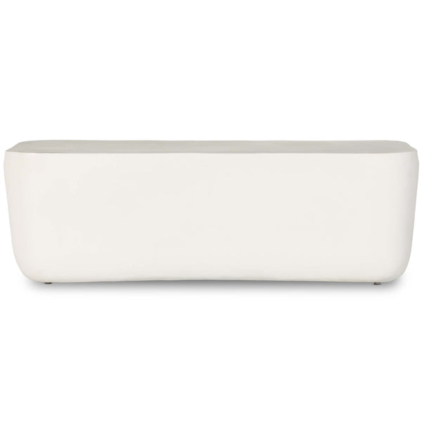 Home Fashion Basil Outdoor Rectangular Coffee Table Matte White By Four Hands