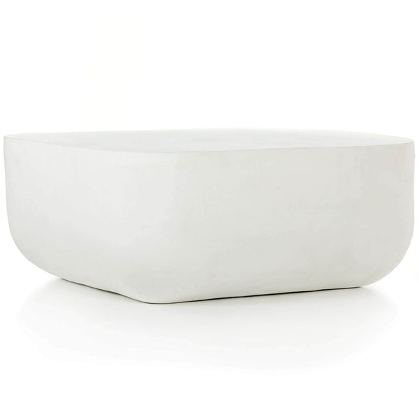 Home Fashion Basil Square Outdoor Coffee Table Matte White By Four Hands