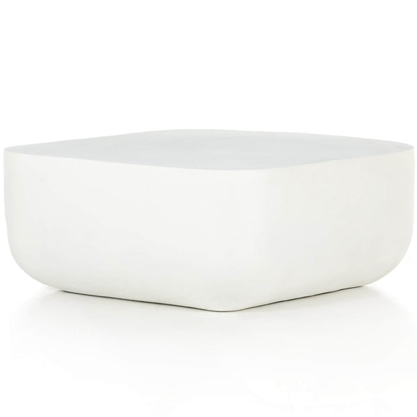 home fashion Basil Square Outdoor Coffee Table Matte White by Four Hands