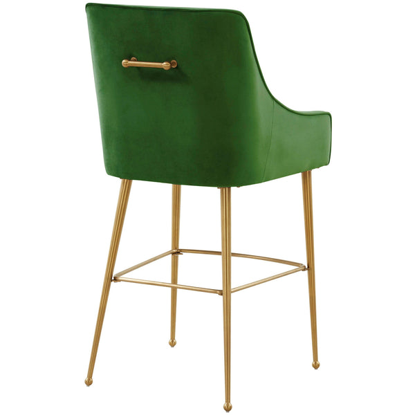 Home Fashion Beatrix Bar & Counter Stool Green/Brushed Gold Legs