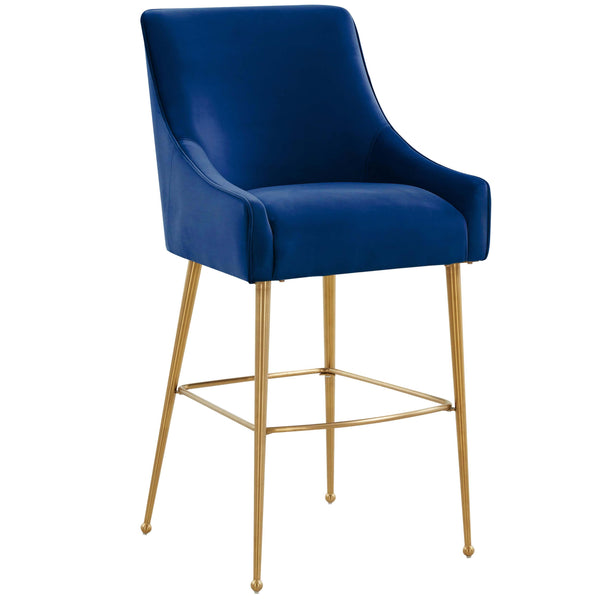 home fashion Beatrix Bar & Counter Stool Navy/Brushed Gold Legs