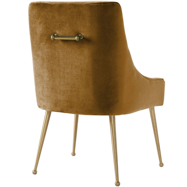 Home Fashion Beatrix Chair Cognac/Brushed Gold Base
