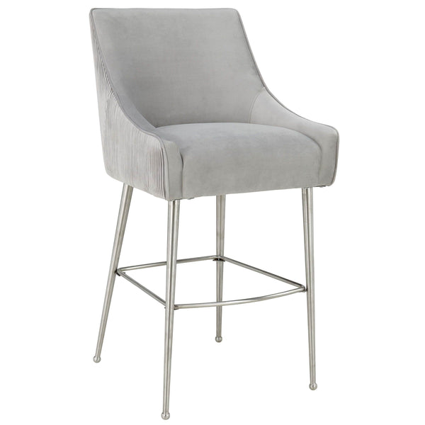 home fashion Beatrix Pleated Bar & Counter Stool Light Grey