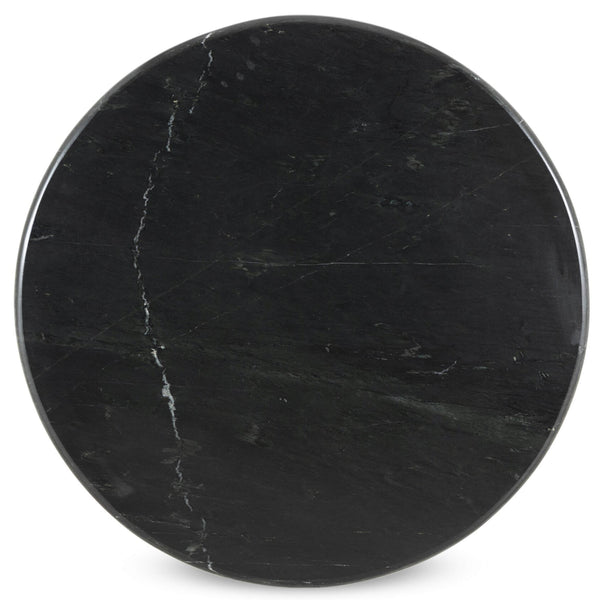 Home Fashion Belle 38" Round Dining Table Black Marble By Four Hands