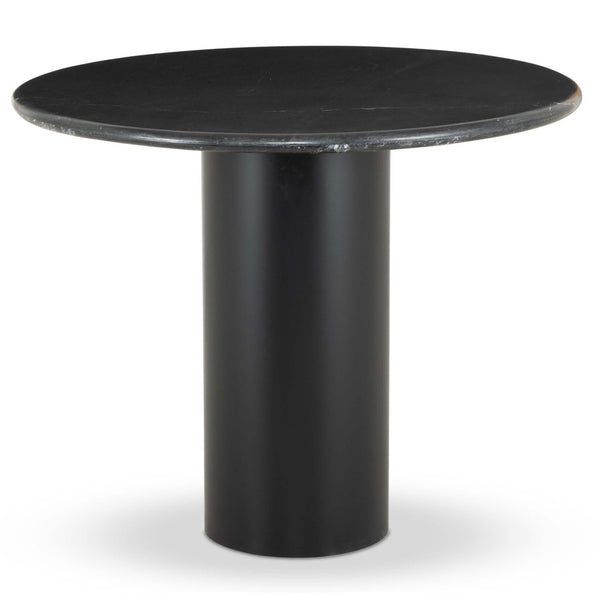 home fashion Belle 38" Round Dining Table Black Marble by Four Hands