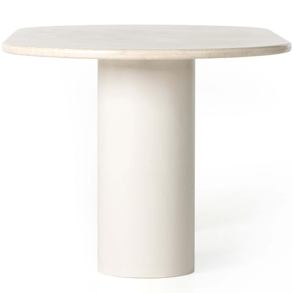Home Fashion Belle Oval Dining Table Cream Marble By Four Hands