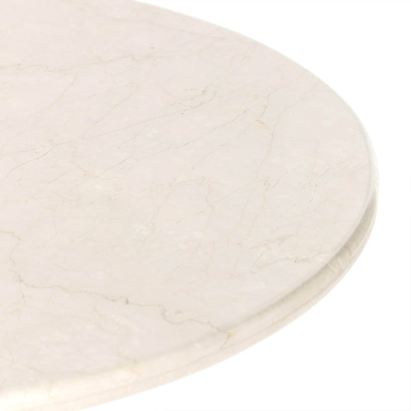 Home Fashion Belle Oval Dining Table Cream Marble By Four Hands