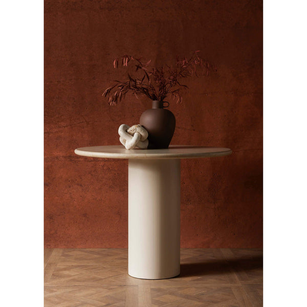 Home Fashion Belle Round Dining Table Cream Marble By Four Hands