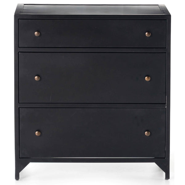 Home Fashion Belmont Storage Nightstand Large Black By Four Hands