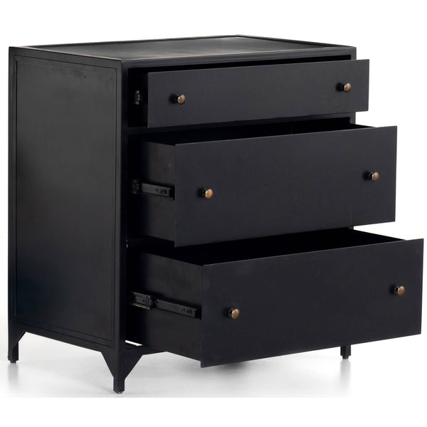 Home Fashion Belmont Storage Nightstand Large Black By Four Hands