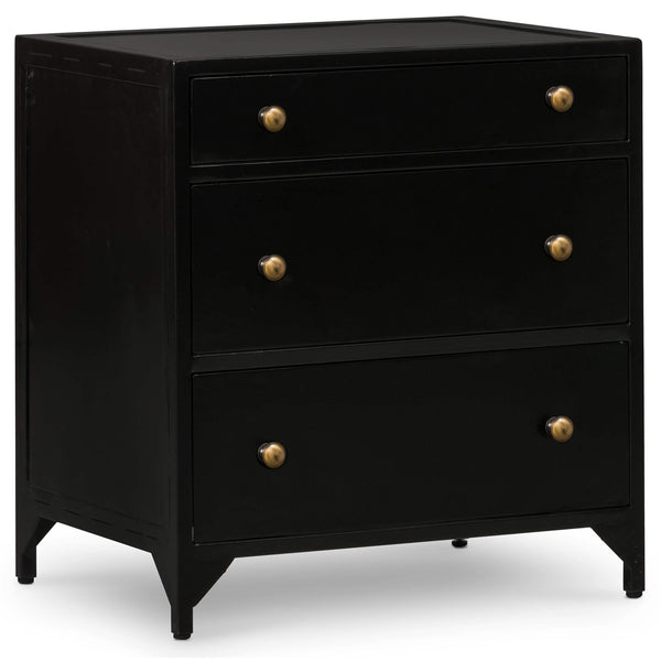 home fashion Belmont Storage Nightstand Small Black by Four Hands