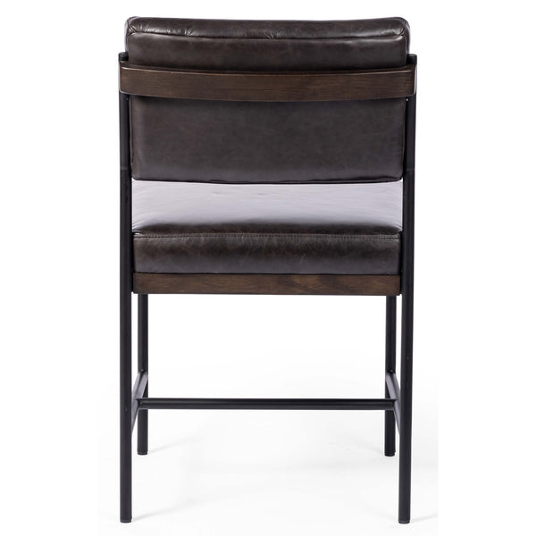 Home Fashion Benton Leather Dining Chair Sonoma Black Set Of 2 By Four Hands