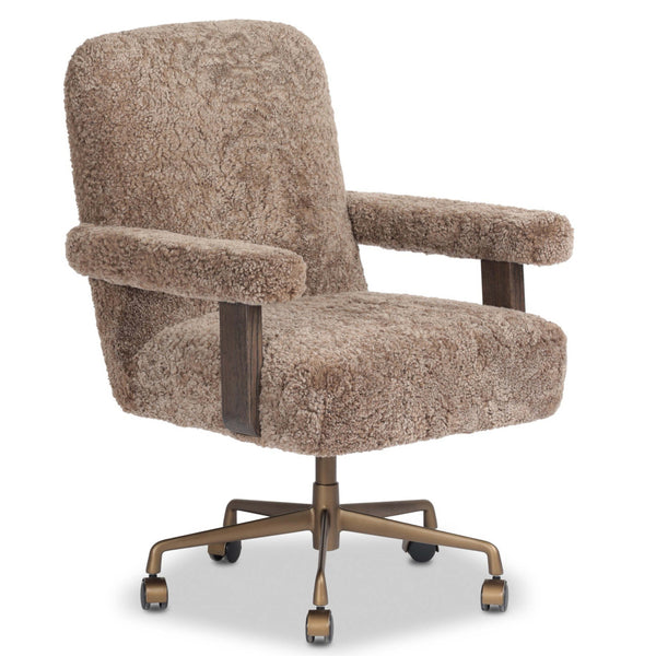 home fashion Bergen Desk Chair Taupe Shearling by Four Hands