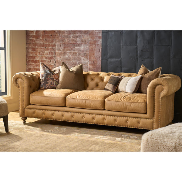 Home Fashion Berkeley Leather Sofa Winchester Sandstone