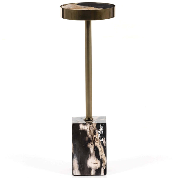 Home Fashion Bevin End Table Dark Petrified Wood By Four Hands