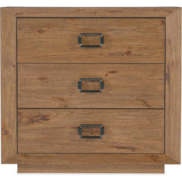 Home Fashion Big Sky 3 Drawer Nightstand Vintage Natural