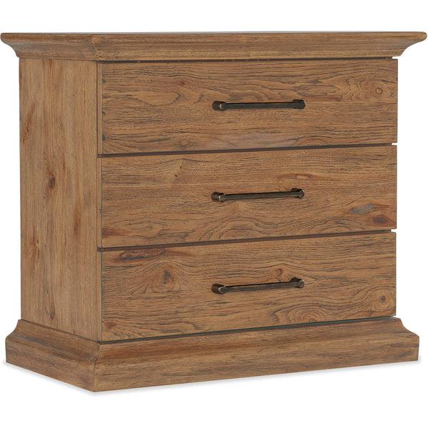 home fashion Big Sky 3 Drawer Nightstand Vintage Natural