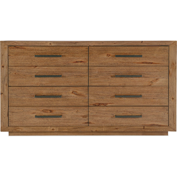 Home Fashion Big Sky 8 Drawer Dresser Vintage Natural