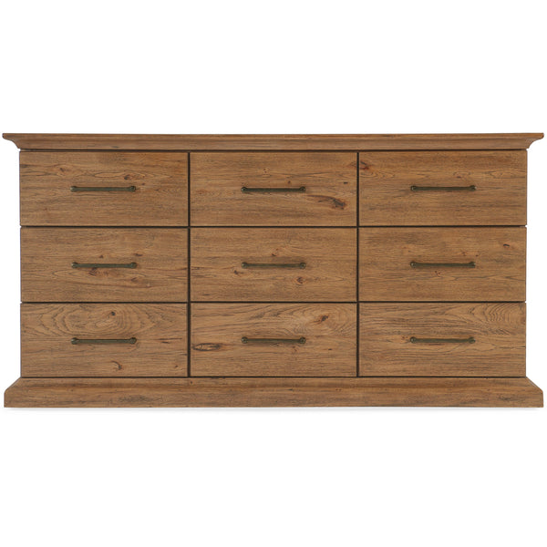 Home Fashion Big Sky 9 Drawer Dresser Vintage Natural
