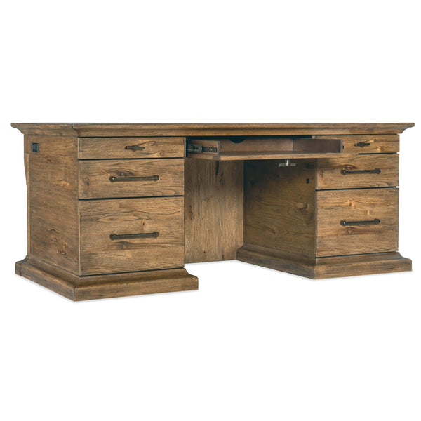 Home Fashion Big Sky Executive Desk Vintage Natural