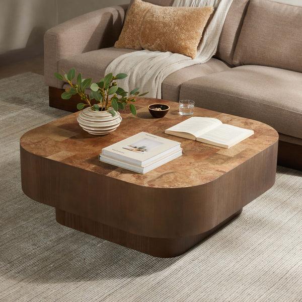 Home Fashion Blanco Coffee Table Warm Umber Burl By Four Hands