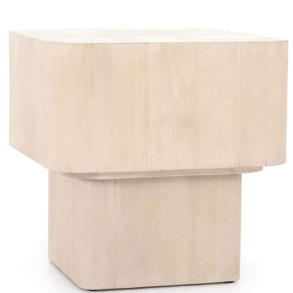 Home Fashion Blanco End Table Bleached Burl By Four Hands