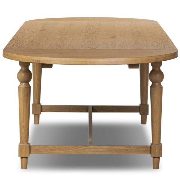 Home Fashion Blinn Oval Leaf Extension Dining Table Worn Oak By Four Hands
