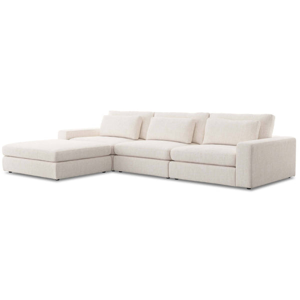 home fashion Bloor 3 Piece Sectional w/Ottoman Essence Natural by Four Hands