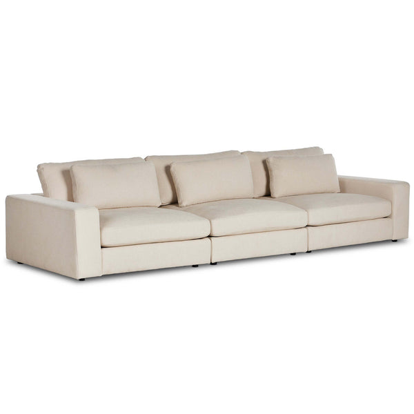 Home Fashion Bloor 3 Piece Sofa Clairmont Ivory By Four Hands