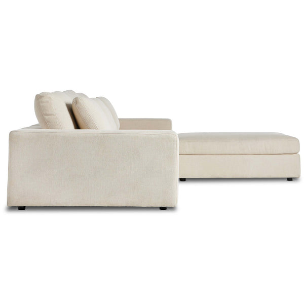 Home Fashion Bloor 3 Piece Sofa W/Ottoman Clairmont Sand By Four Hands