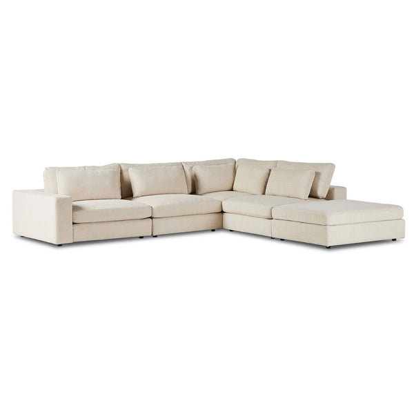 home fashion Bloor 4 Piece Sectional w/Ottoman Clairmont Sand by Four Hands