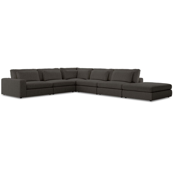 home fashion Bloor 5-Piece LAF Sectional w/Ottoman Landale Charcoal by Four Hands