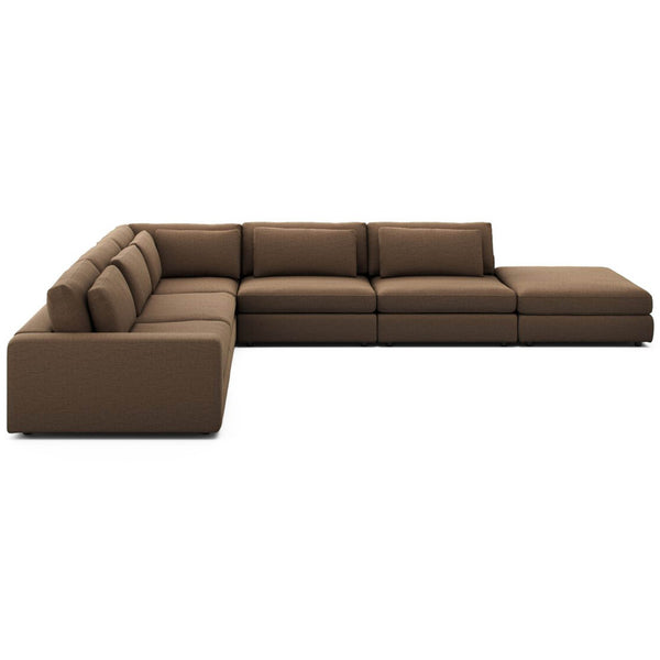 Home Fashion Bloor 5 Piece Sectional Nomad Mushroom By Four Hands