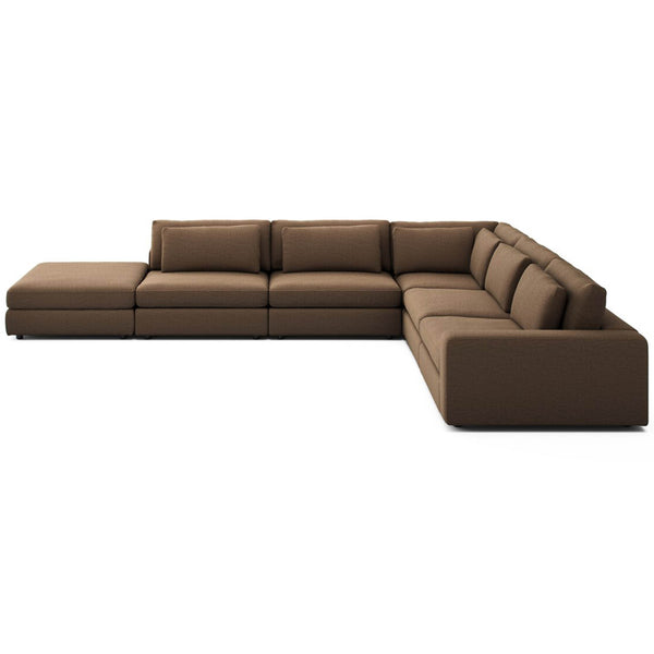 Home Fashion Bloor 5 Piece Sectional Nomad Mushroom By Four Hands