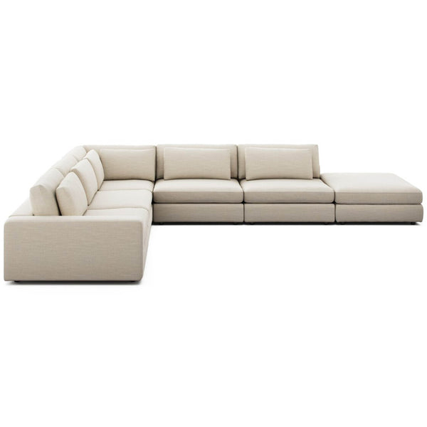 Home Fashion Bloor 5 Piece Sectional Savoy Parchment By Four Hands