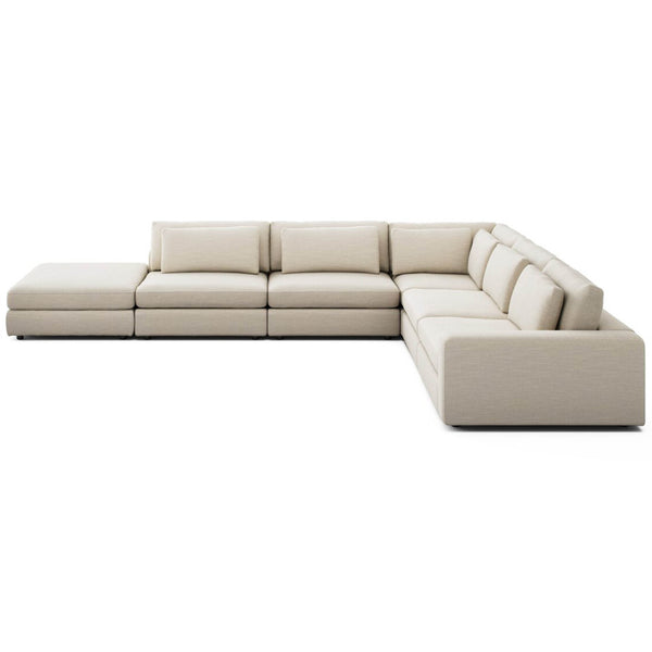 Home Fashion Bloor 5 Piece Sectional Savoy Parchment By Four Hands
