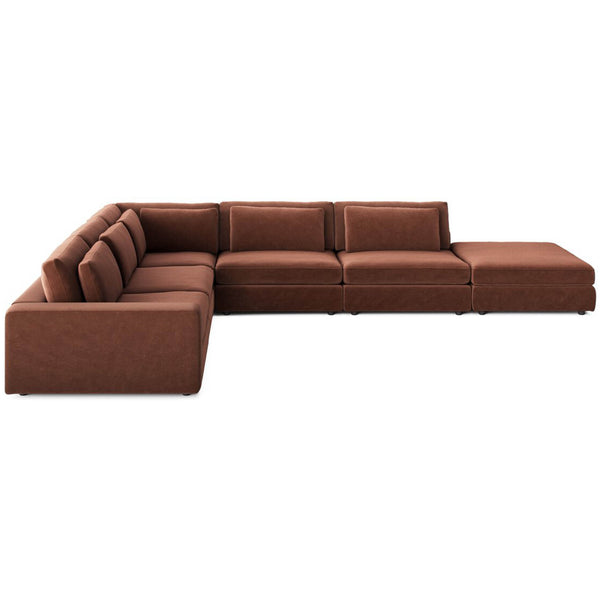 Home Fashion Bloor 5 Piece Sectional Surrey Auburn By Four Hands