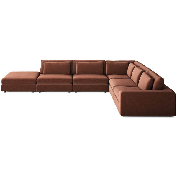 Home Fashion Bloor 5 Piece Sectional Surrey Auburn By Four Hands