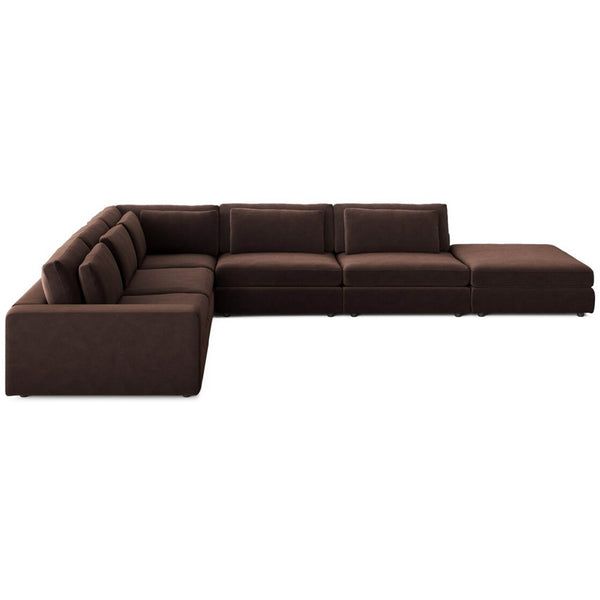 Home Fashion Bloor 5 Piece Sectional Surrey Cocoa By Four Hands