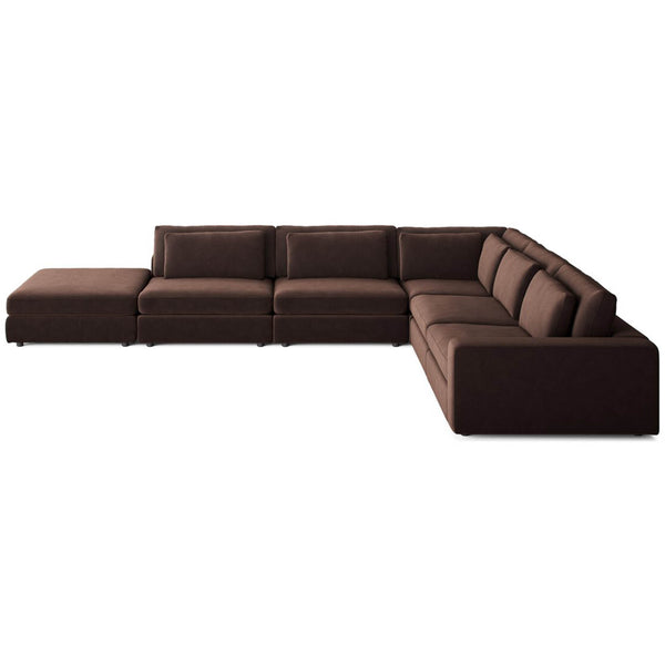 Home Fashion Bloor 5 Piece Sectional Surrey Cocoa By Four Hands