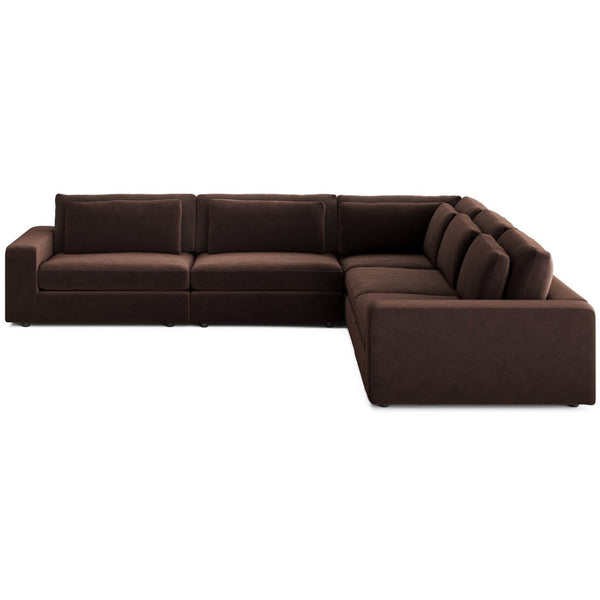 home fashion Bloor 5 Piece Sectional Surrey Cocoa by Four Hands