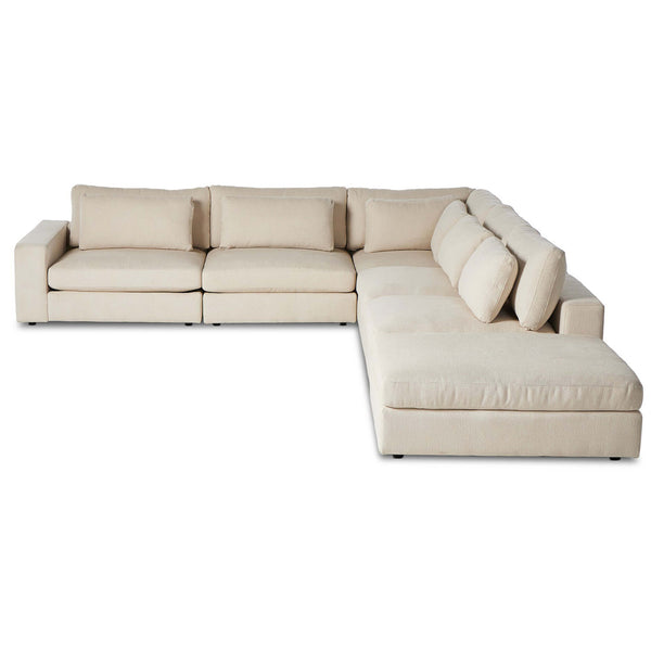 Home Fashion Bloor 5 Piece Sofa Sectional W/Ottoman Clairmont Sand By Four Hands