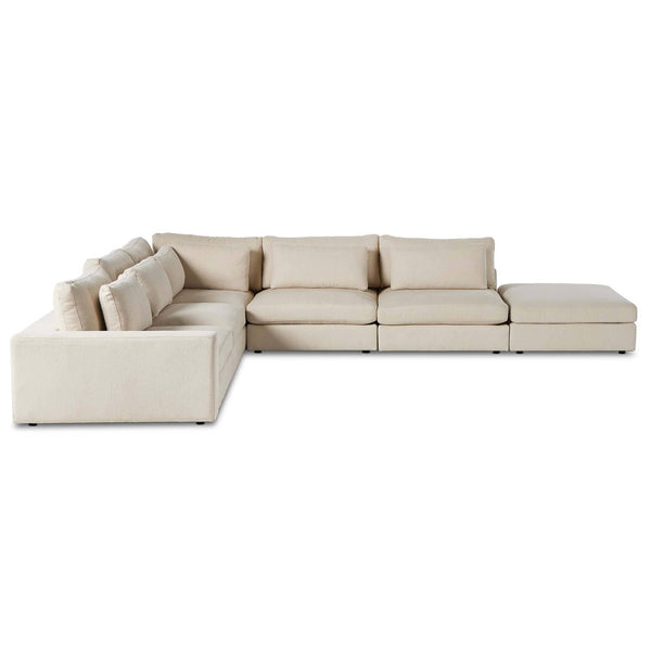 Home Fashion Bloor 5 Piece Sofa Sectional W/Ottoman Clairmont Sand By Four Hands