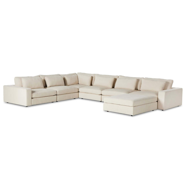 home fashion Bloor 6 Piece Sectional w/Ottoman Clairmont Sand by Four Hands