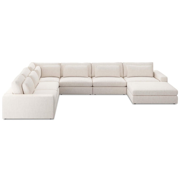 Home Fashion Bloor 6 Piece Sectional W/Ottoman Essence Natural By Four Hands